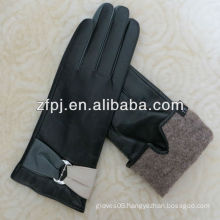 new arrival fashion black and white dress leather gloves